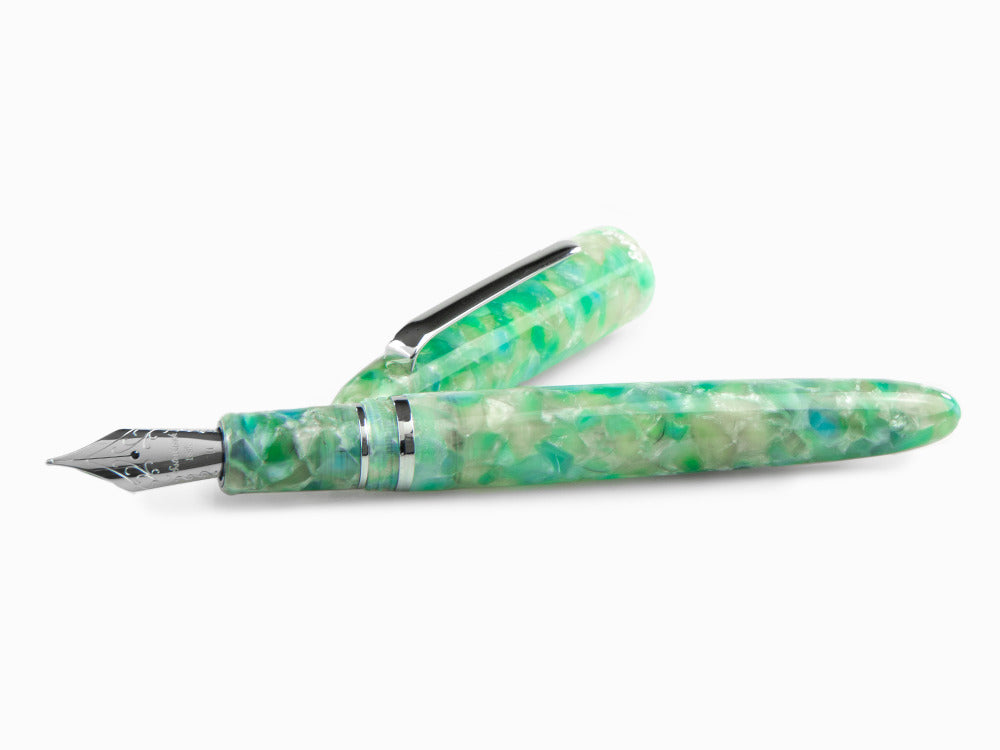 Pluma Estilográfica Esterbrook Estie Sea Glass, Adornos Cromados, ESG836