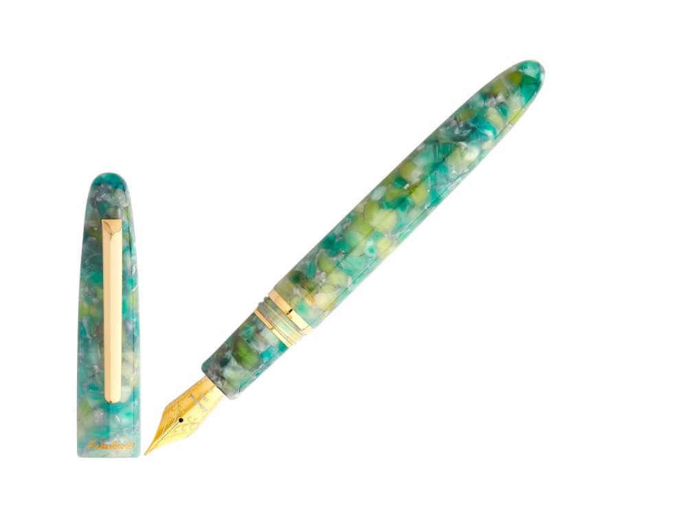 Pluma Estilográfica Esterbrook Estie Sea Glass, PVD Oro, ESG816