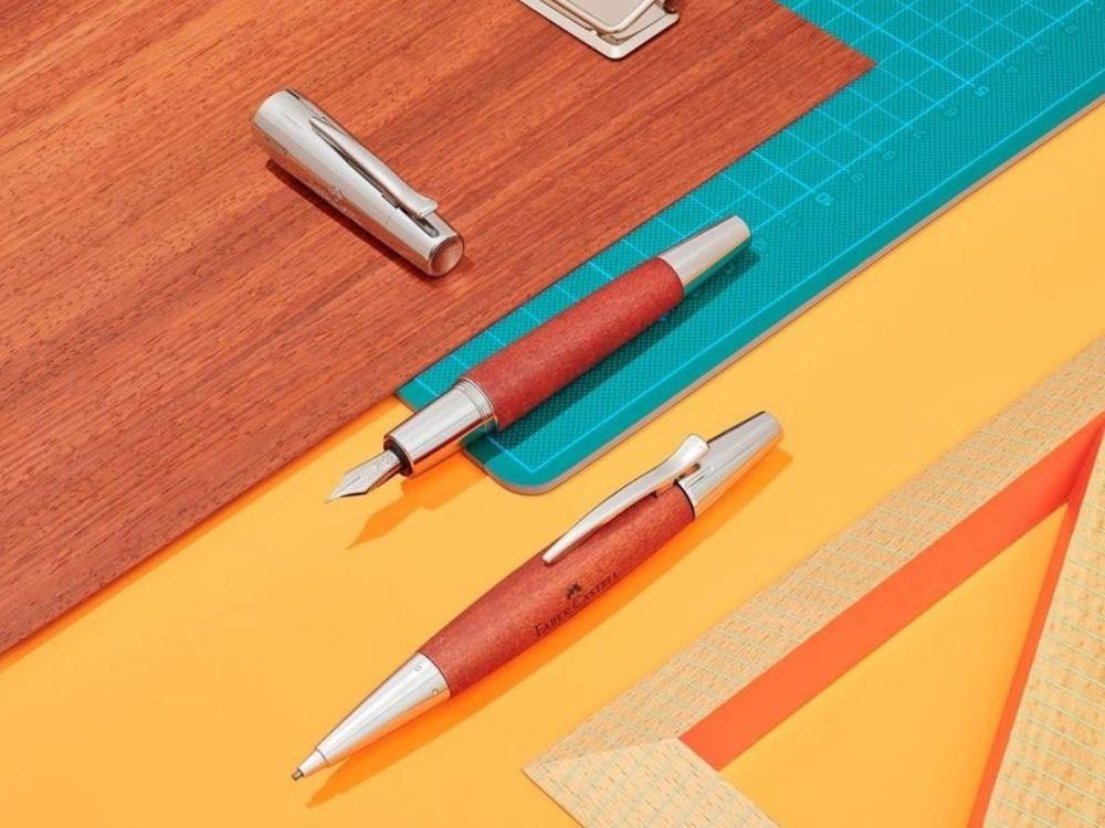 Pluma Estilográfica Faber-Castell E-Motion, Madera, Marrón, 148200