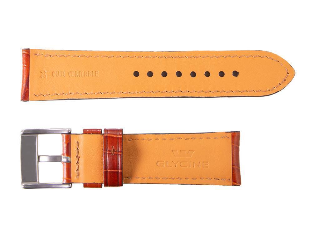 Glycine, Correa de piel, 24mm, Marrón, LBK7BH-24