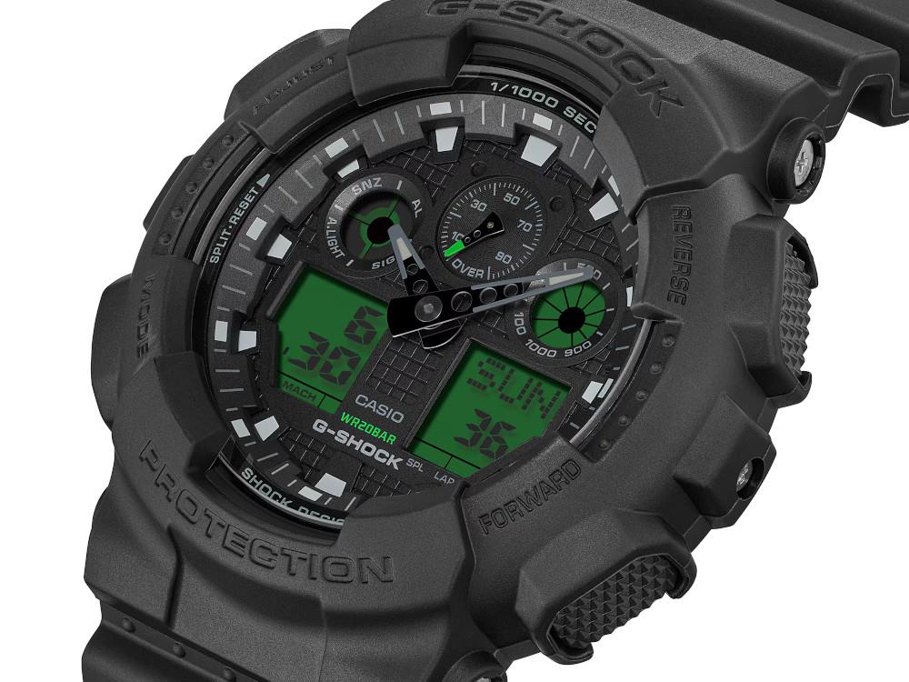 Reloj de Cuarzo G-SHOCK Casio Classic, Resina, Negro, GA-100BEG-1AER