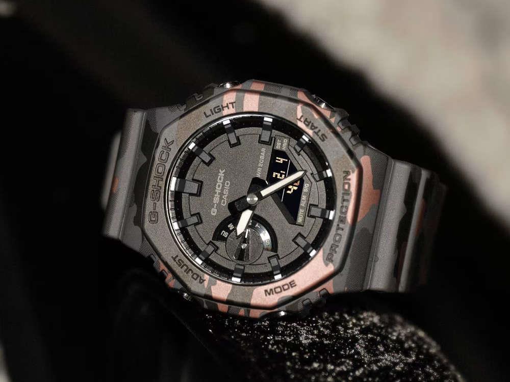 Reloj de Cuarzo G-SHOCK Casio Trend, Negro, 48.5 × 45.4mm, GA-2100CM-8AER
