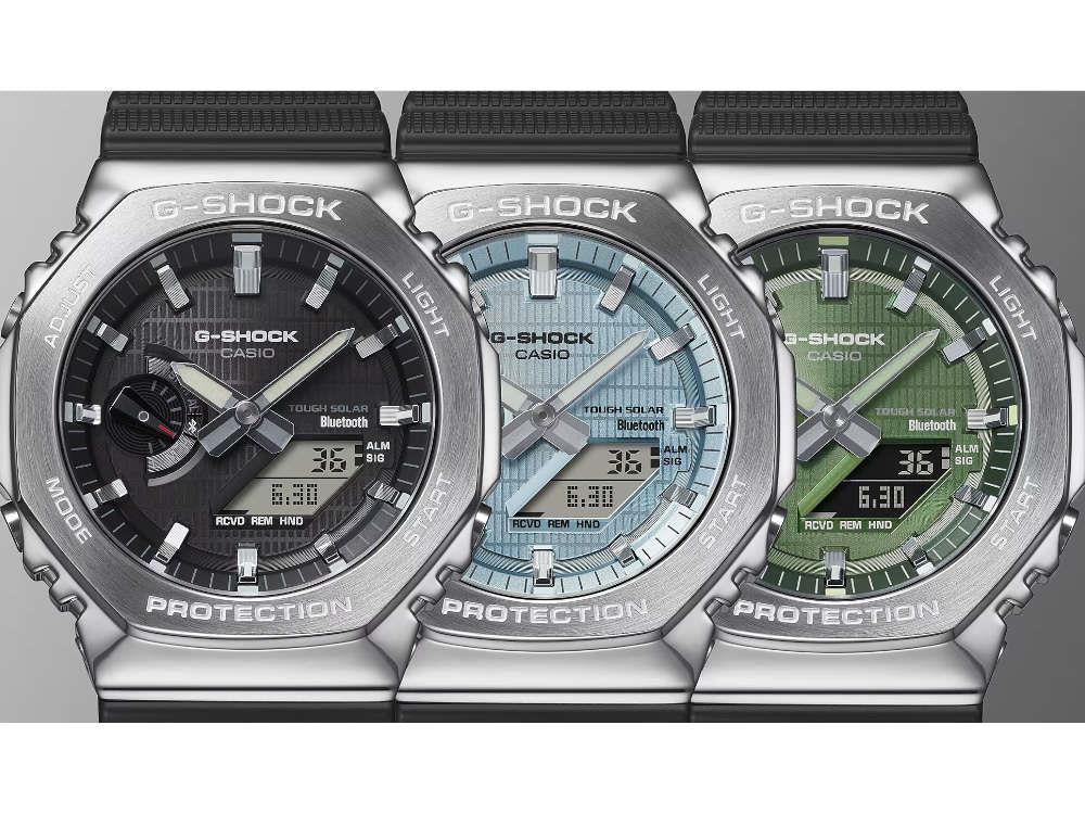 Reloj de Cuarzo G-SHOCK Casio G-Steel, Azul, 49.3mm × 44.4mm, GBM-2100A-1A2ER