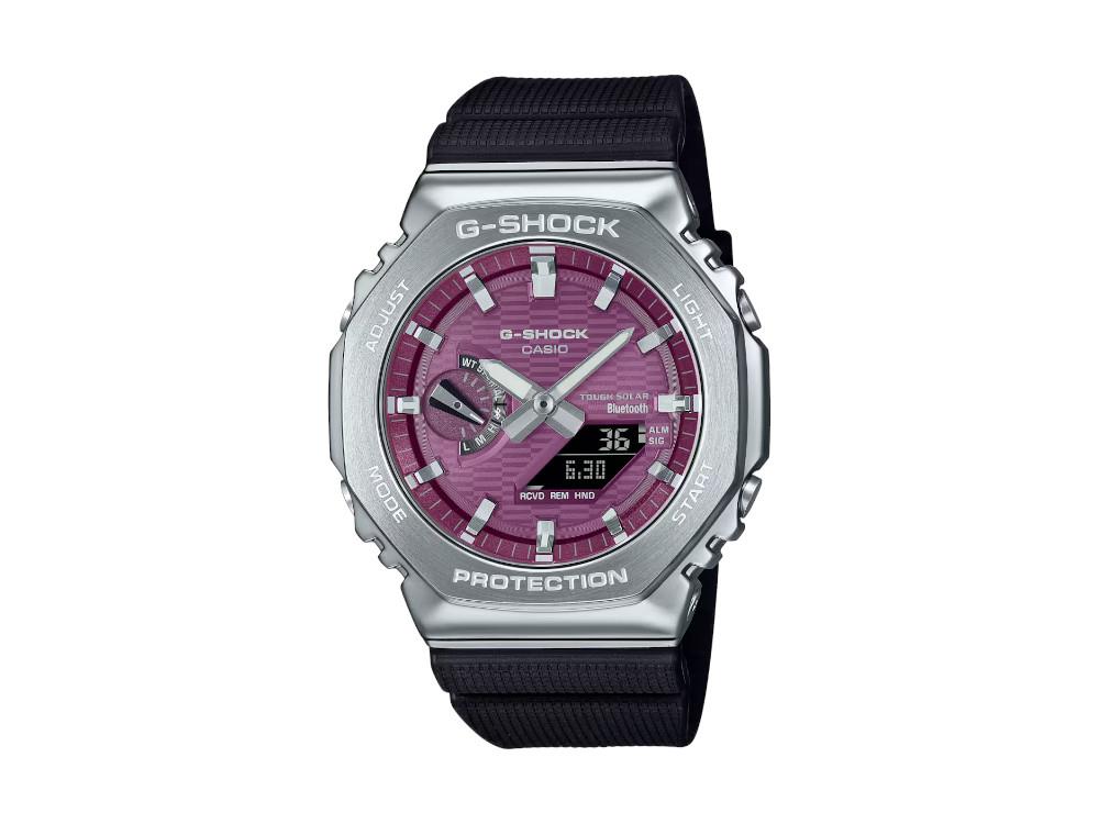 Reloj de Cuarzo G-SHOCK Casio G-Steel, Burdeos, 49.3mm × 44.4mm, GBM-2100A-4BER