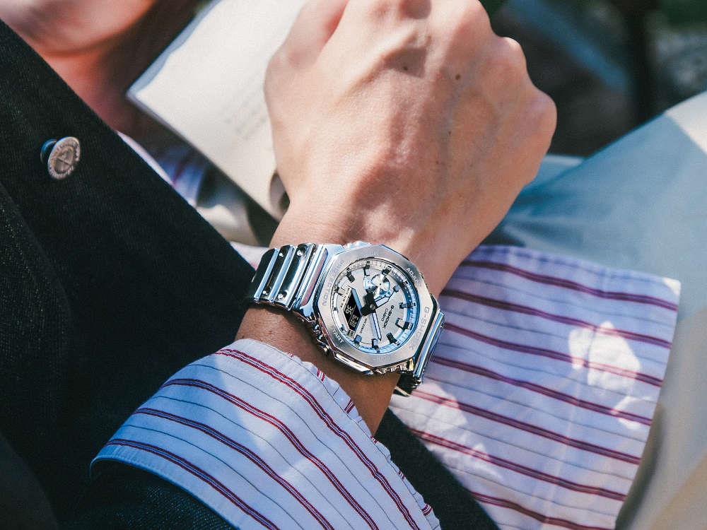 Reloj de Cuarzo G-SHOCK Casio G-Steel, Plata, 49.3mm × 44.4mm, GM-2100YM-8AER