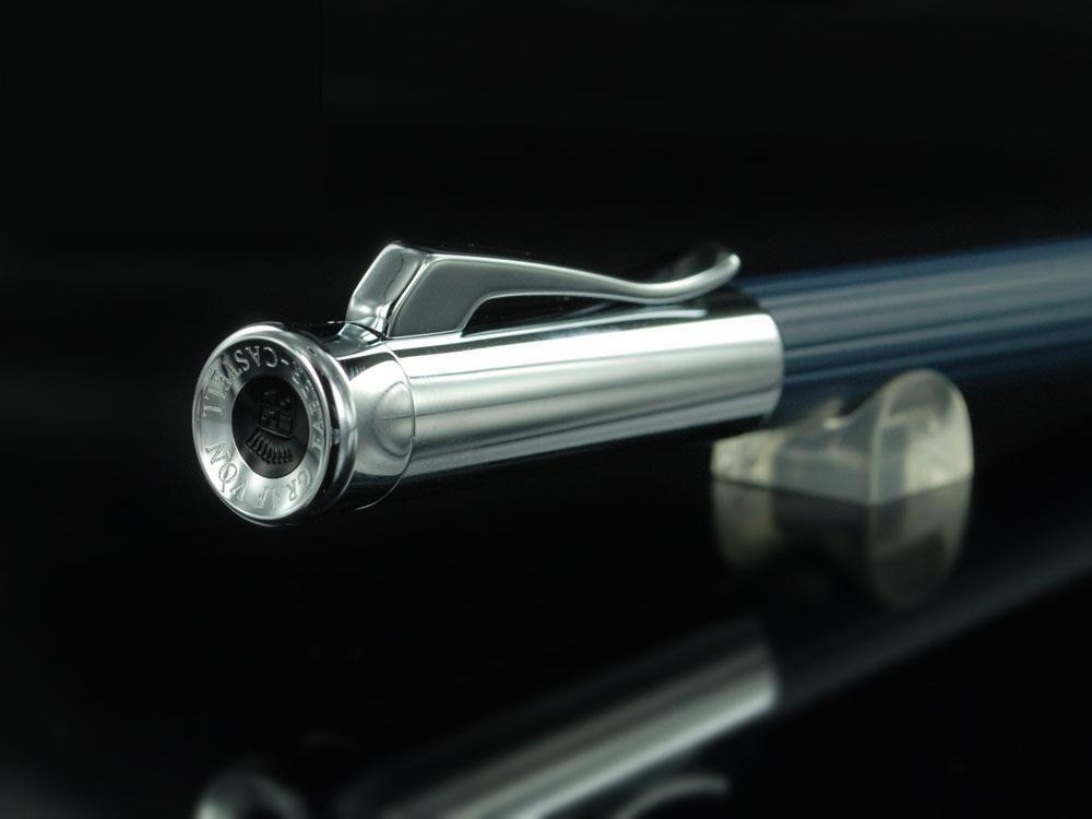 Bolígrafo Graf von Faber-Castell Tamitio, Metal, Acanalado, Azul Marino, 141583