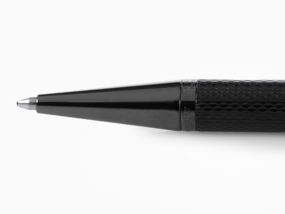 Bolígrafo Graf von Faber-Castell Guilloche Black Edition, Resina, PVD, 145268