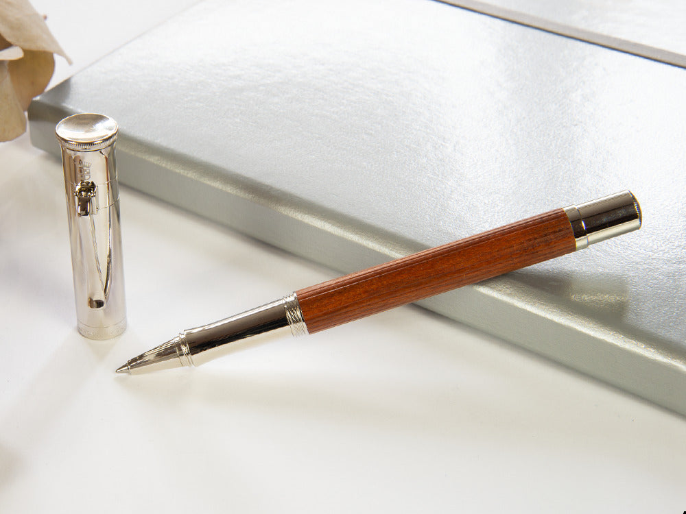 Roller Graf von Faber-Castell Classic, Madera de Pernambuco, Platino, 145510