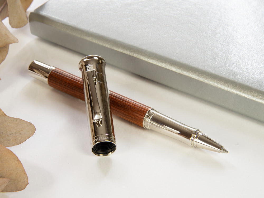 Roller Graf von Faber-Castell Classic, Madera de Pernambuco, Platino, 145510