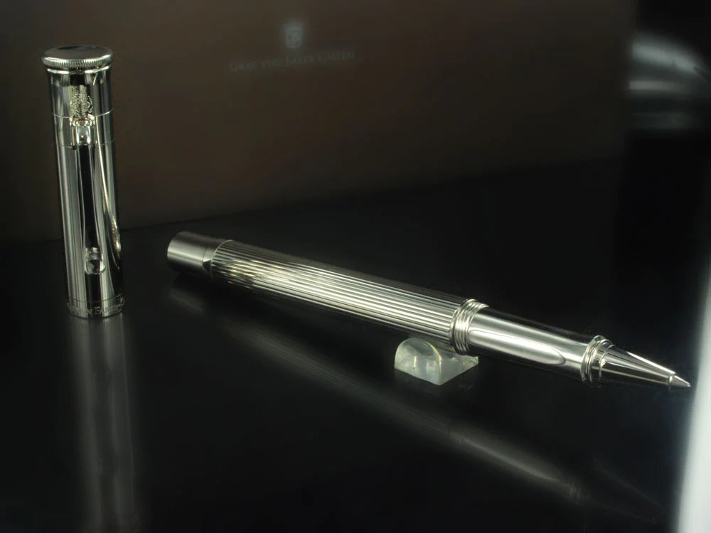 Roller Graf von Faber-Castell Classic, Adornos en platino, 145512