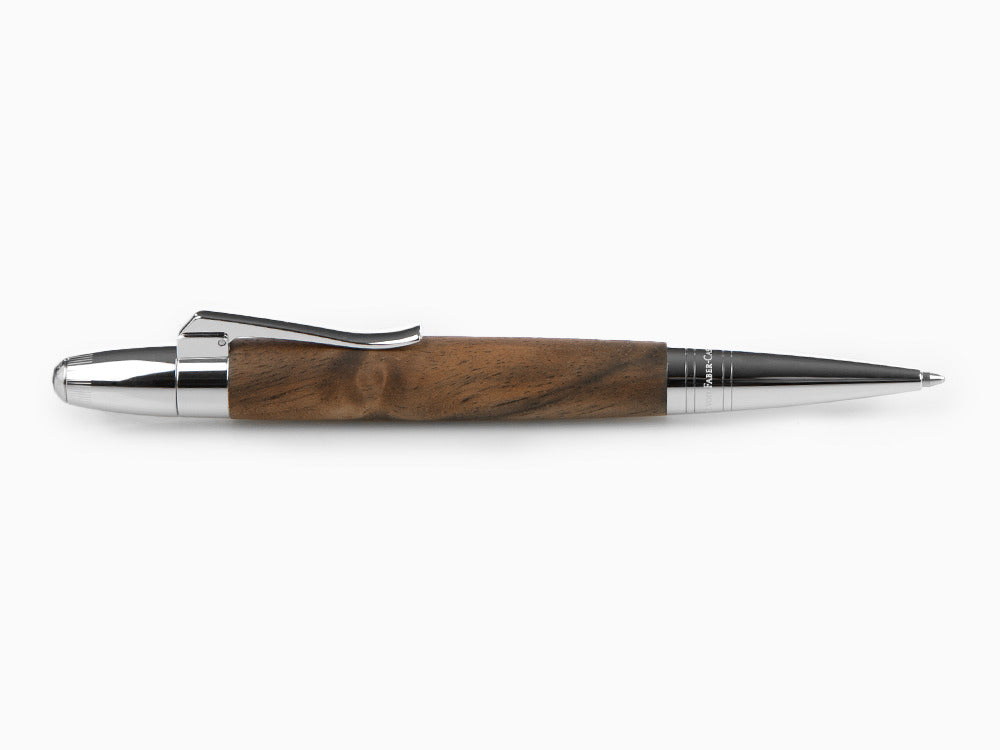 Bolígrafo Graf von Faber-Castell Magnum, Madera de nogal, Platino, 146387