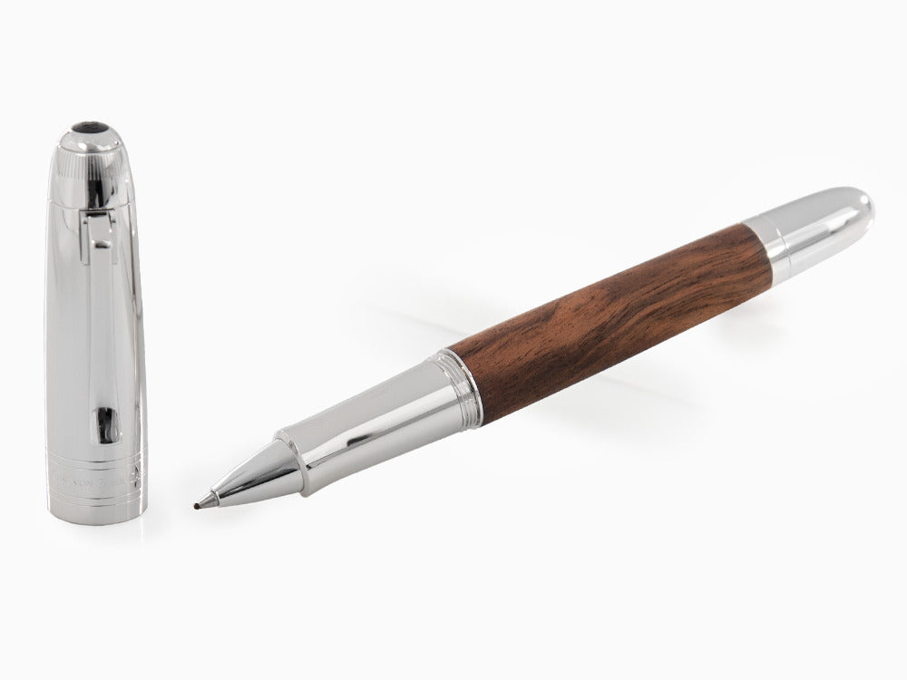 Roller Graf von Faber-Castell Magnum, Madera de nogal, Platino, 146388
