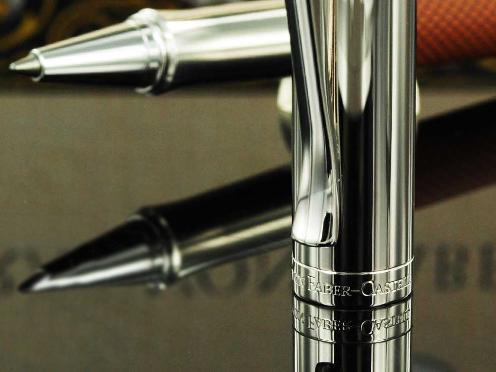 Roller Graf von Faber-Castell Guilloche, Resina preciosa, Coñac, 146515