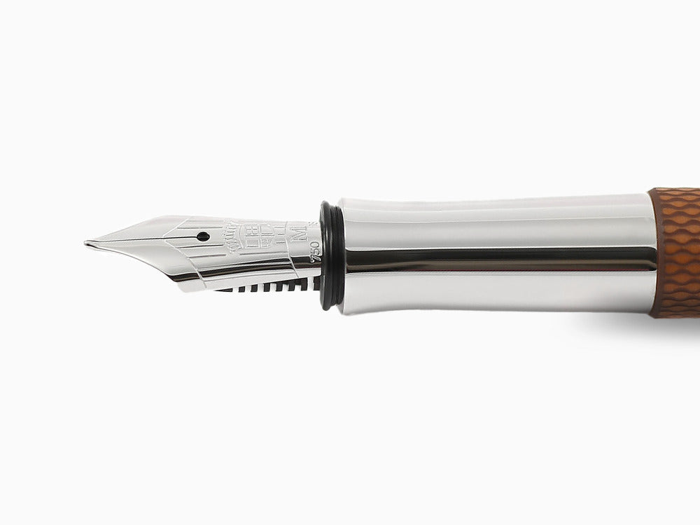 Estilográfica Graf von Faber-Castell Guilloche, Resina preciosa, Coñac