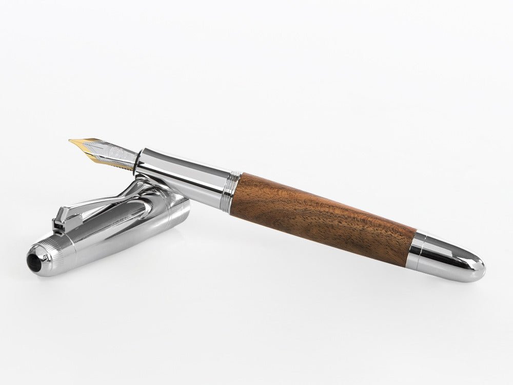 Estilográfica Graf von Faber-Castell Magnum, Madera, Platino, 156380