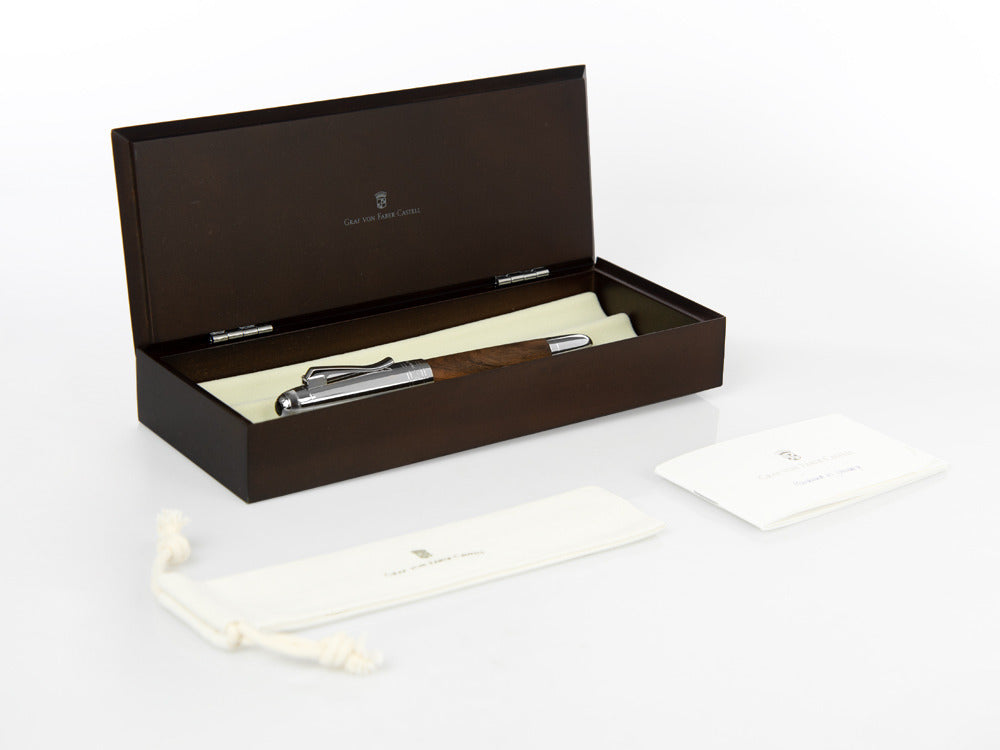 Estilográfica Graf von Faber-Castell Magnum, Madera, Platino, 156380