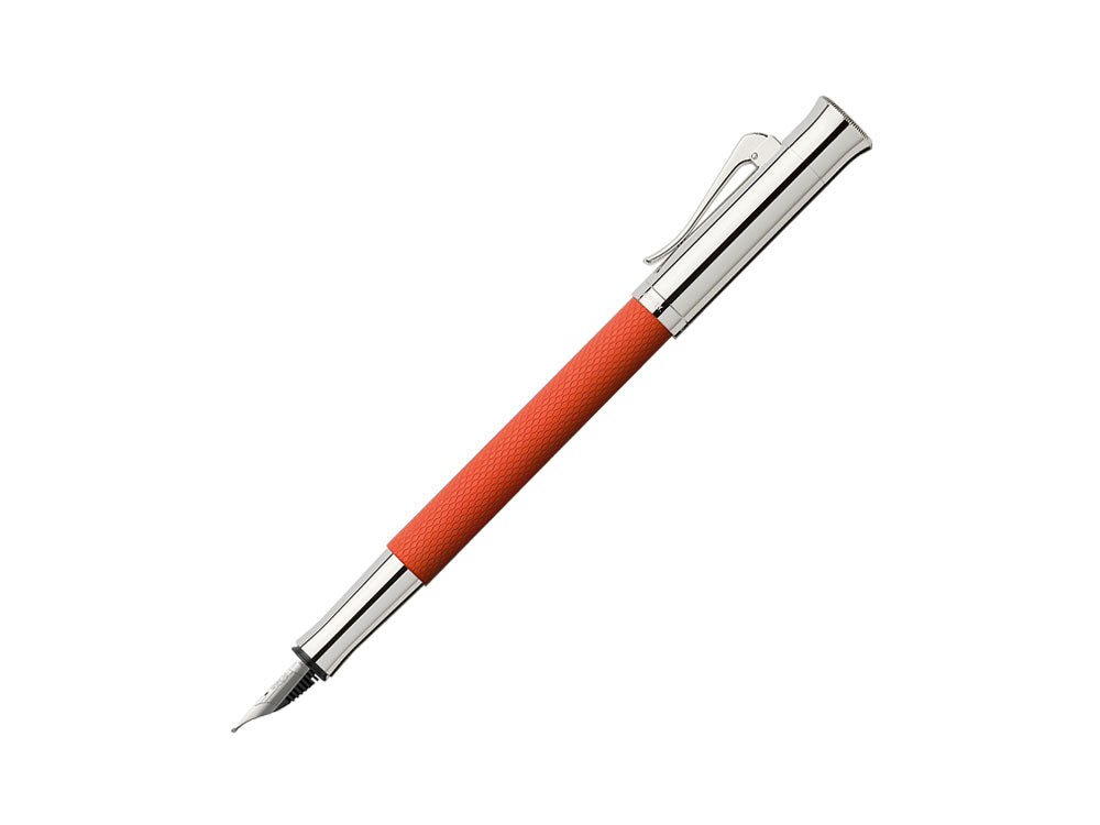 Pluma Estilográfica Graf von Faber-Castell Guilloche, Resina, Naranja