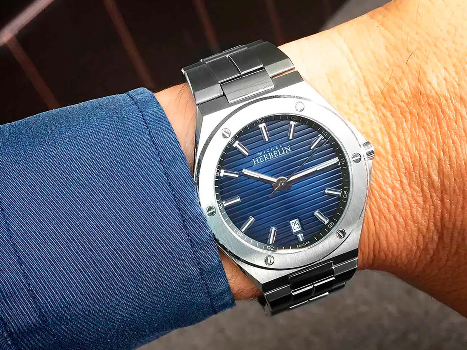 Reloj de Cuarzo Herbelin Cap Camarat, Azul, 40.5 mm, 12245B15