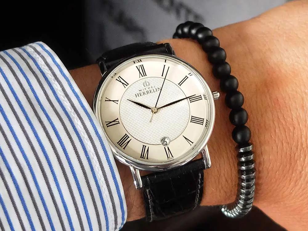 Reloj de Cuarzo Herbelin Classique, Acero Inoxidable 316L, Blanco, 12248AP08