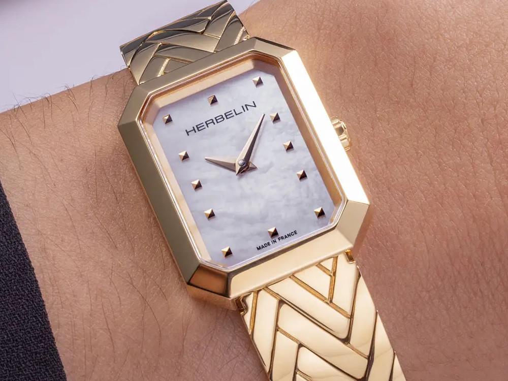 Reloj de Cuarzo Herbelin Octogone, Acero Inoxidable, Blanco, 22 mm, 17446BP19