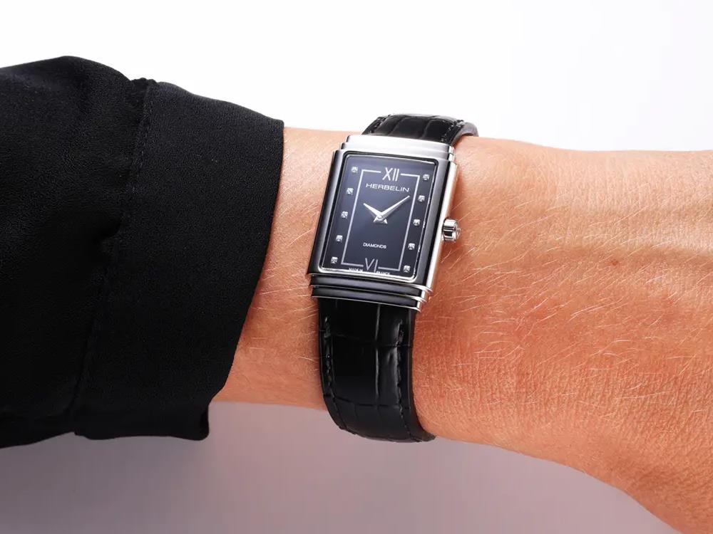Reloj de Cuarzo Herbelin Art Déco 1925, Negro, 29,5 mm, 17577AP84