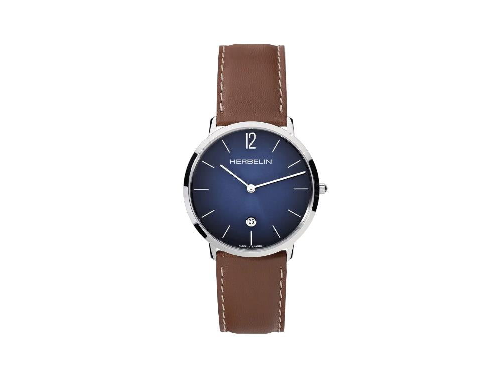 Reloj de Cuarzo Herbelin City, Acero Inoxidable 316L, Azul, Día, 19515AP15GD