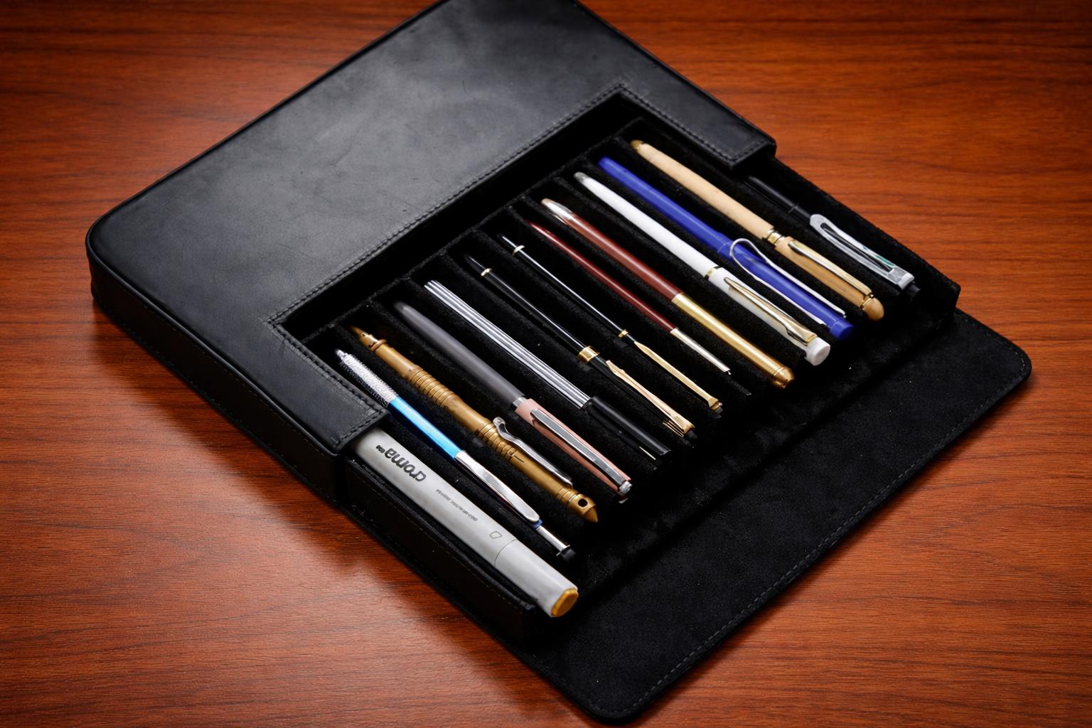 Estuche Iguana Negro,12 Piezas de Escritura