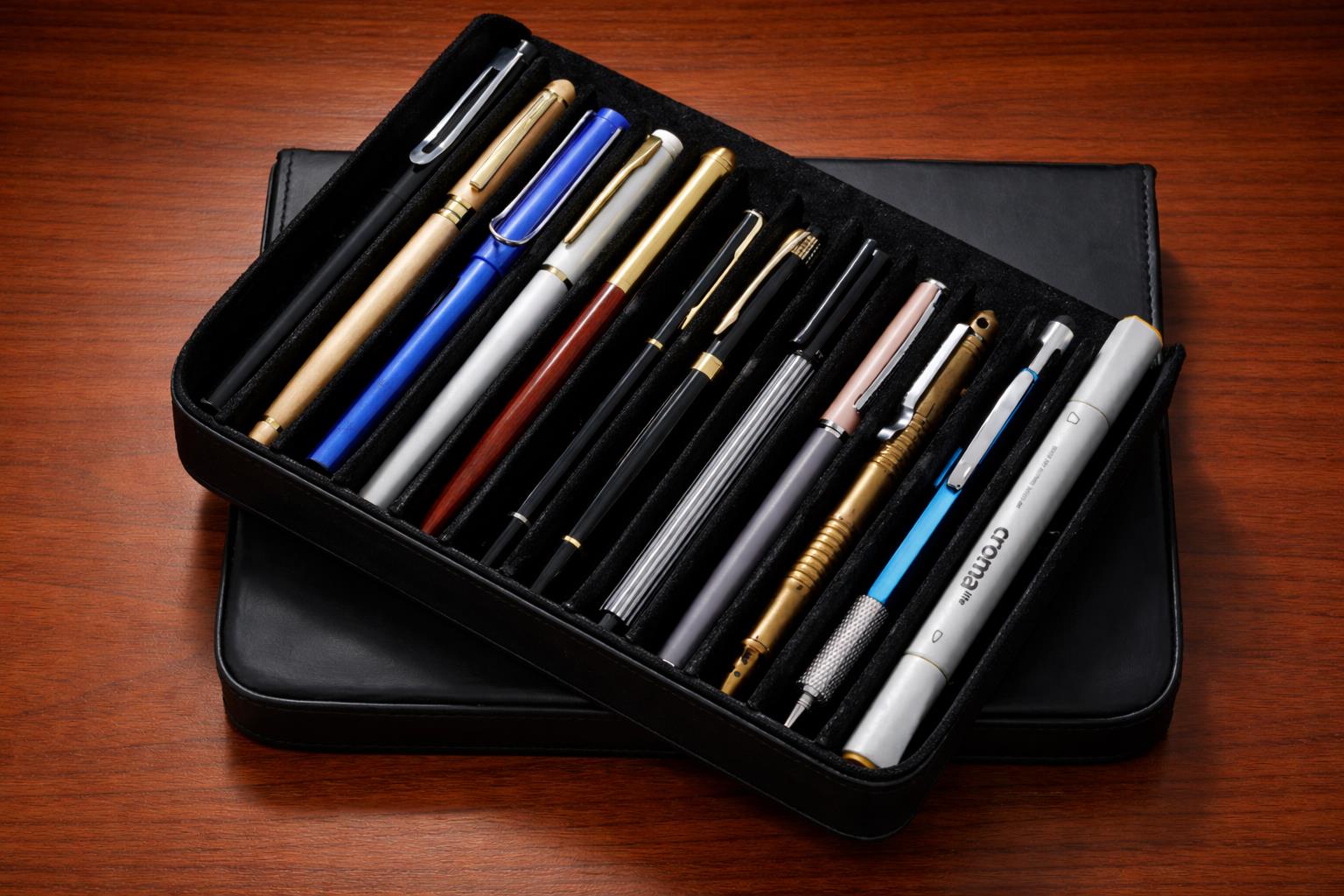 Estuche Iguana Negro,12 Piezas de Escritura