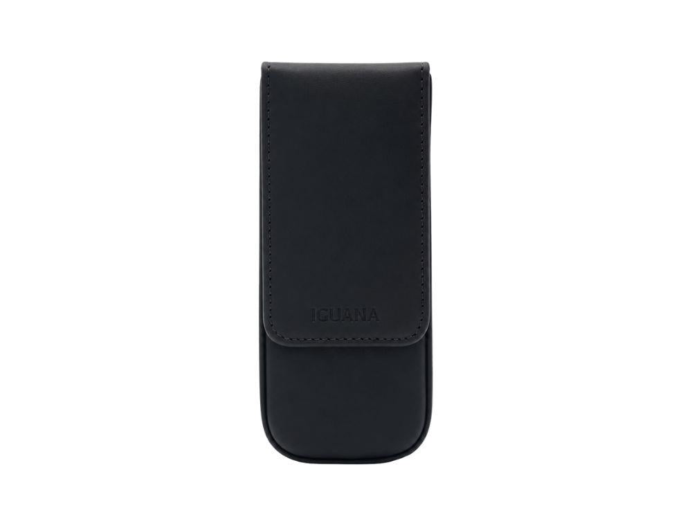 Estuche Iguana Negro para 3 piezas de escritura, PEN-CASE-BLACK-3