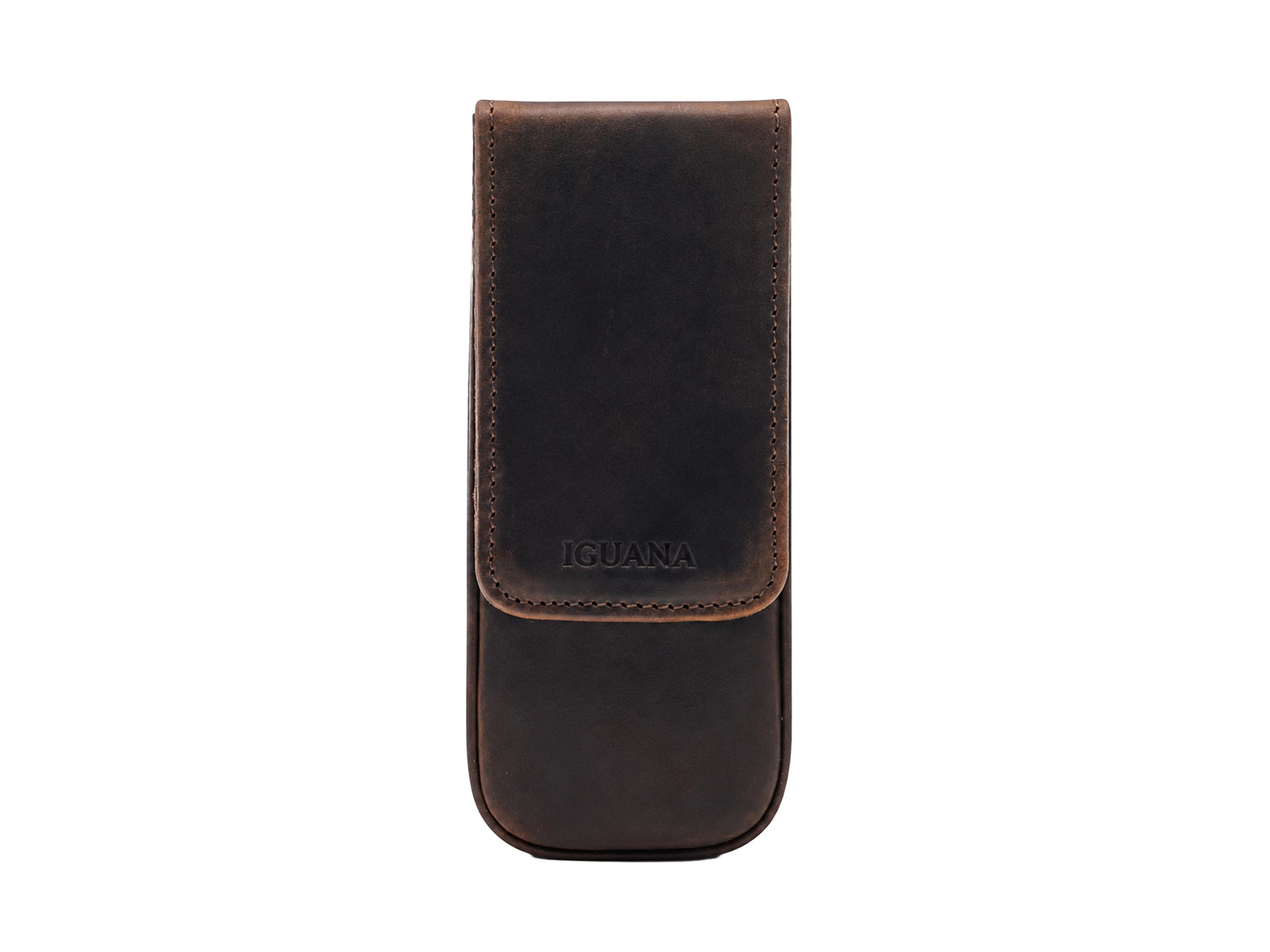 Estuche Iguana Marrón para 3 piezas de escritura PEN-CASE-BROWN-3