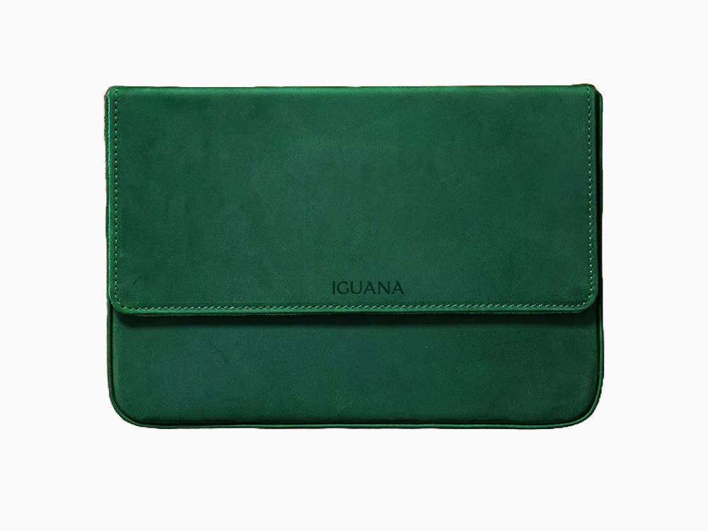 Estuche Iguana Verde, 12 Piezas de Escritura