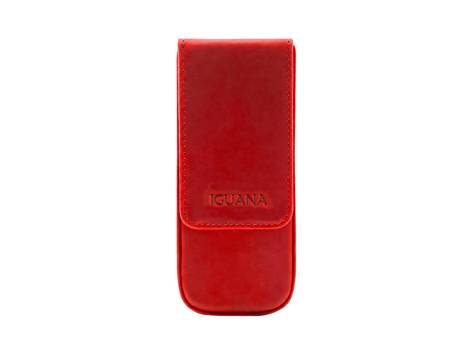 Estuche Iguana Rojo para 3 piezas de escritura, PEN-CASE-RED-3