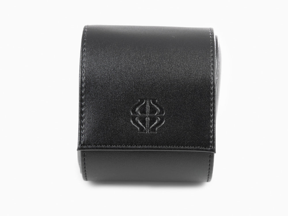 Estuche de Reloj Iguana, Piel Vegana, Negro, 1 Reloj, WATCH-ROLL