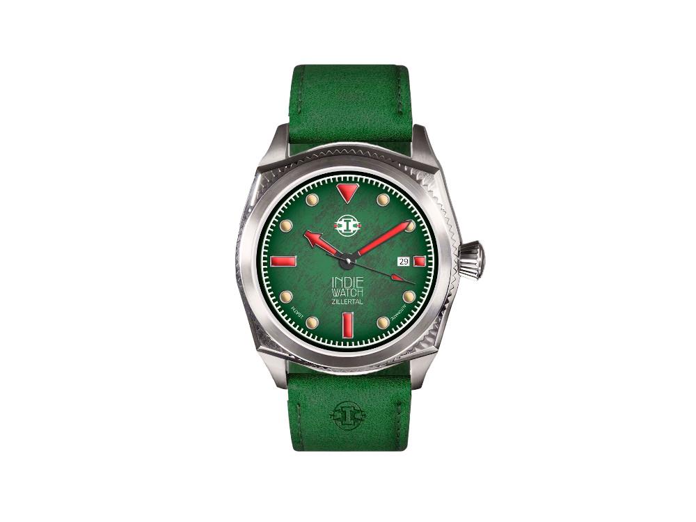 Reloj Automático Indie Watch Zillertal, Verde, 40 mm, 163G