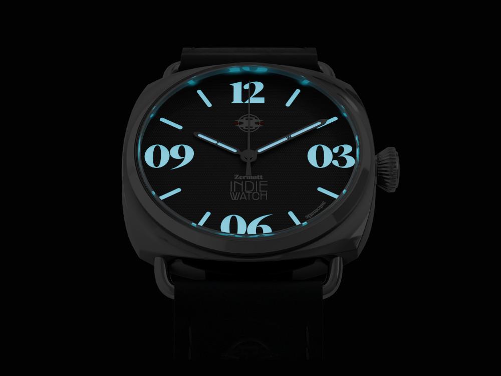 Reloj Automático Indie Watch Zermatt, Negro, 44 mm, 31B