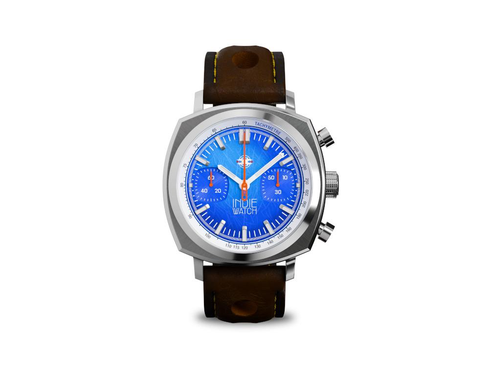 Reloj de Cuarzo Indie Watch Strum, Azul, 42 mm, Cronógrafo, 521K