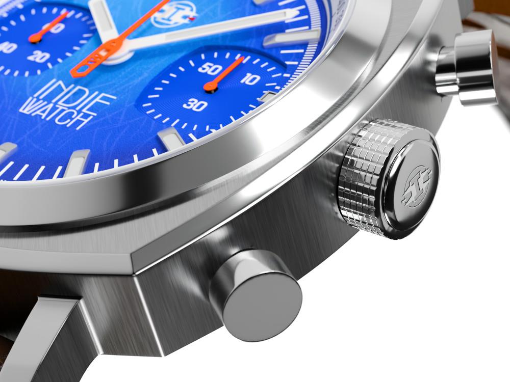 Reloj de Cuarzo Indie Watch Strum, Azul, 42 mm, Cronógrafo, 521K