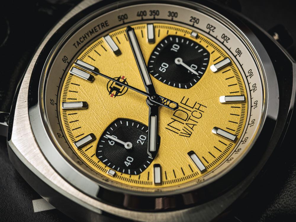 Reloj de Cuarzo Indie Watch Strum, Amarillo, 42 mm, Cronógrafo, 521M