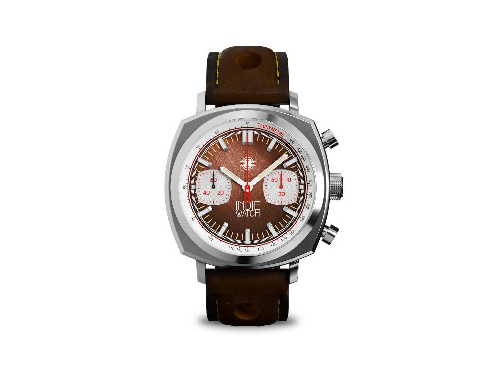 Reloj de Cuarzo Indie Watch Strum, Marrón, 42 mm, Cronógrafo, 521S