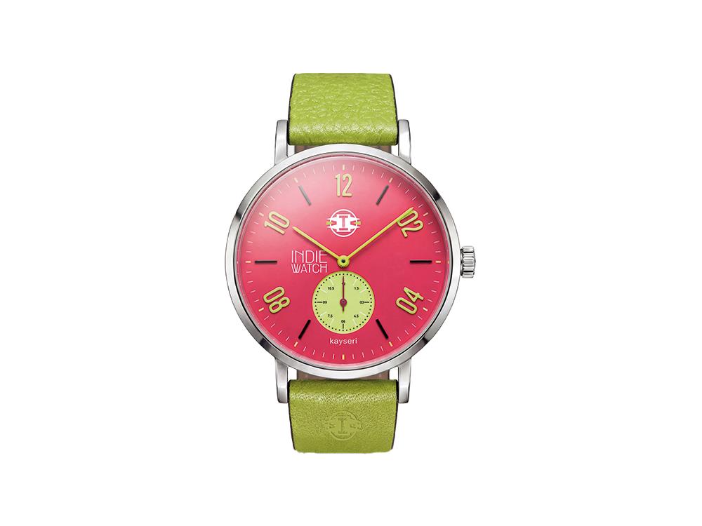 Reloj de Cuarzo Indie Watch Kayseri, Acero Inoxidable 316L, Rosa, 38 mm, 76K
