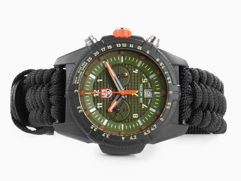 Reloj de Cuarzo Luminox Bear Grylls Survival Land Verde, 45mm, Paracord, XL.3797
