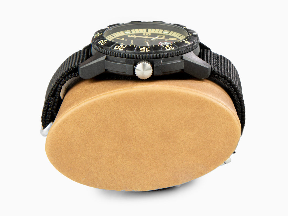 Reloj de Cuarzo Luminox Sea Turtle Giant, Negro/Beige, Carbono, 44 mm, 10 atm
