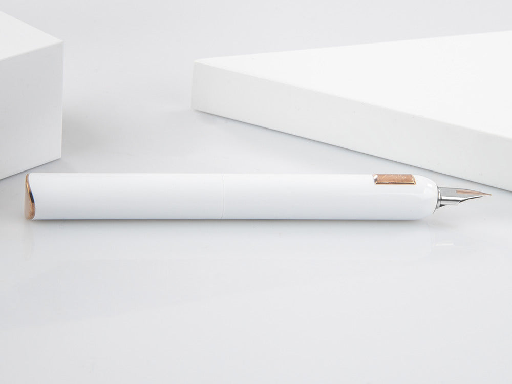 Pluma Estilográfica Lamy Dialog CC, Laca, Blanco, Oro Rosa, 1234405