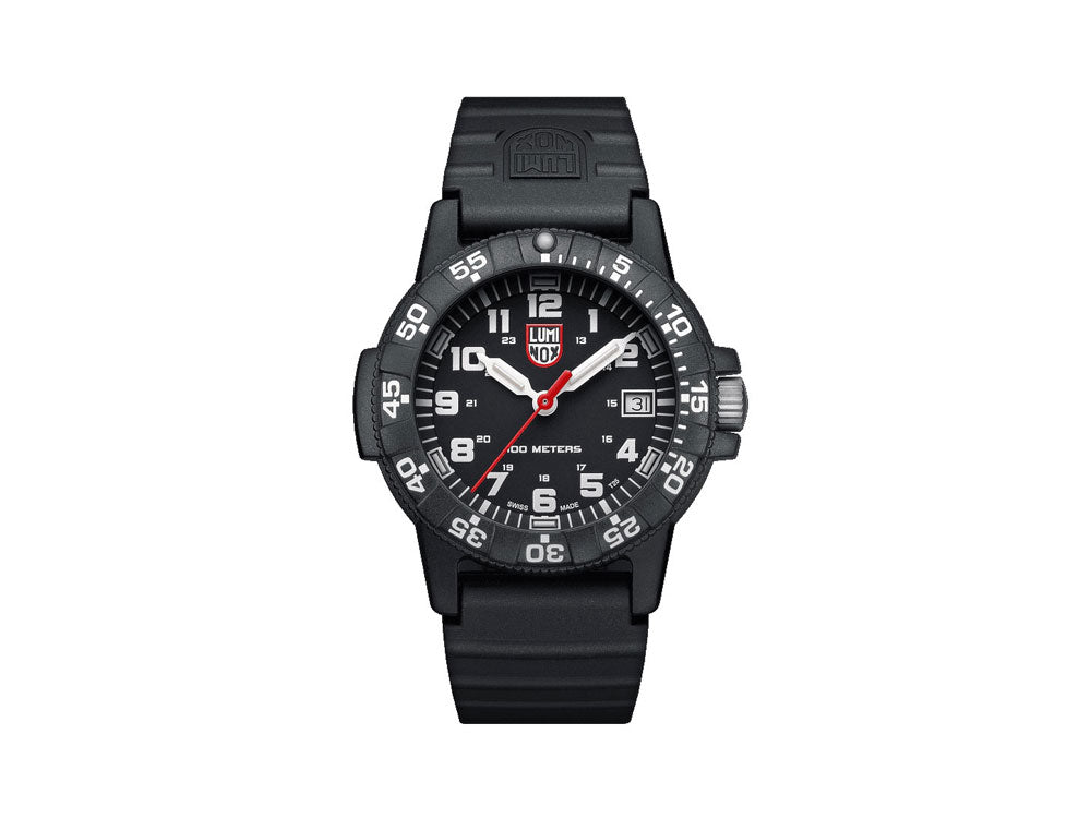 Reloj de cuarzo Luminox Leatherback Sea Turtle, Negro, Carbono, 39mm, 10 atm