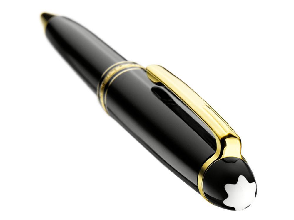 Bolígrafo Montblanc Meisterstück Le Grand, Resina negra preciosa, Adornos en oro