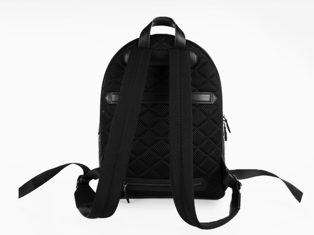 Mochila Montblanc M Gram 4810, Piel, Piel, Negro, Cremallera, 128618