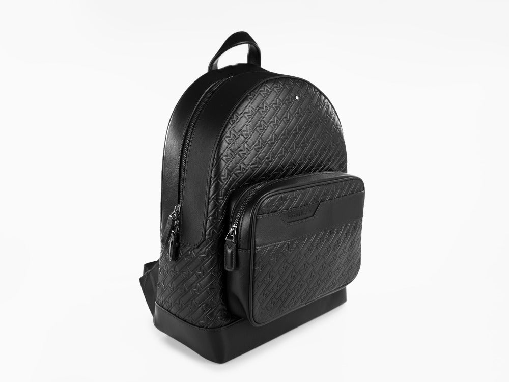 Mochila Montblanc M Gram 4810, Piel, Piel, Negro, Cremallera, 128618
