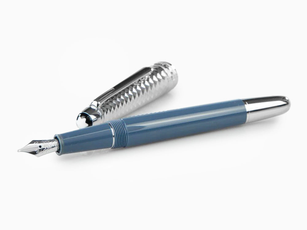 Pluma Estilográfica Montblanc Meisterstück Glacier Doué , Azul, 129403