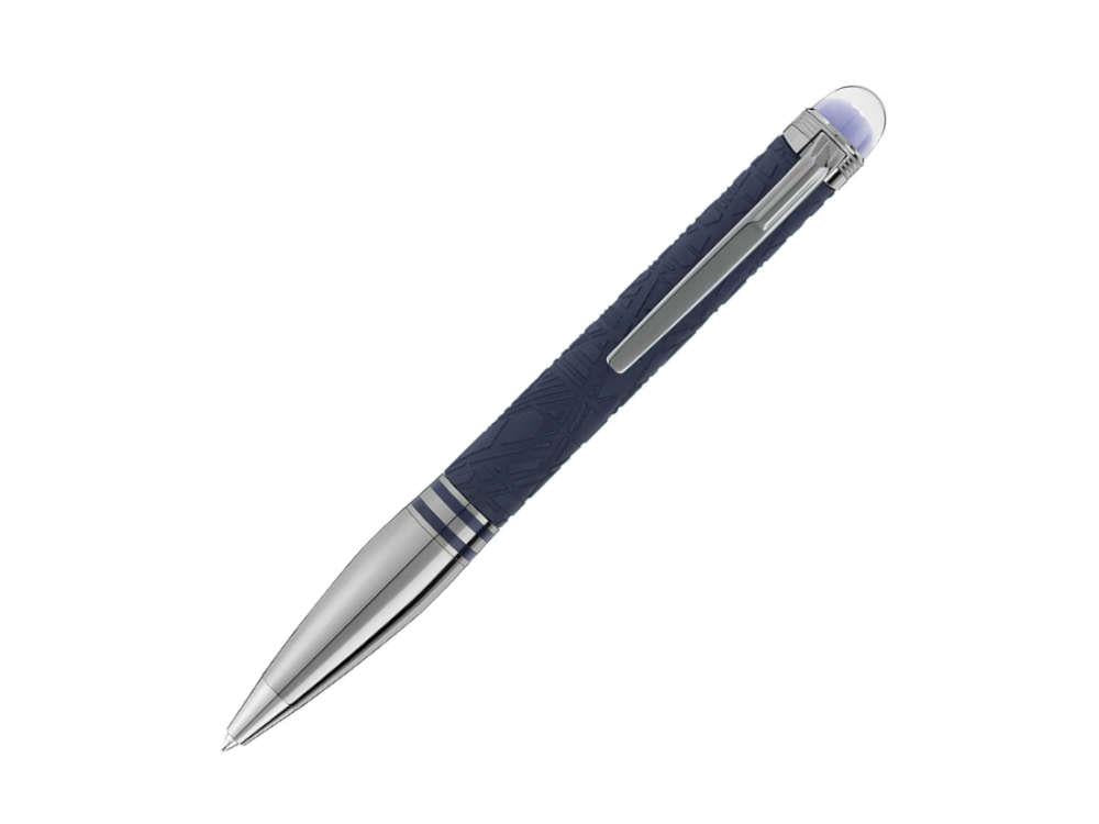 Bolígrafo Montblanc StarWalker SpaceBlue Doué, Adornos en rutenio, 130217