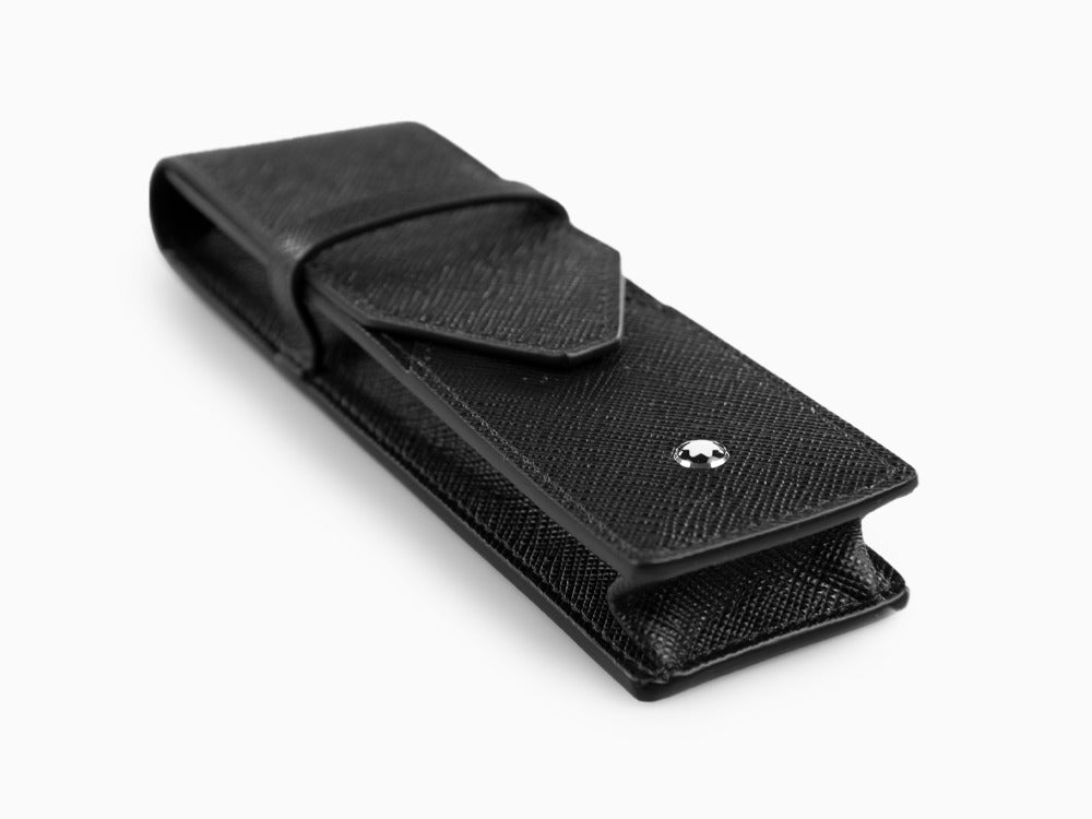 Estuche Montblanc Sartorial, 2 Artículos, Piel, Solapa, Negro, 130751